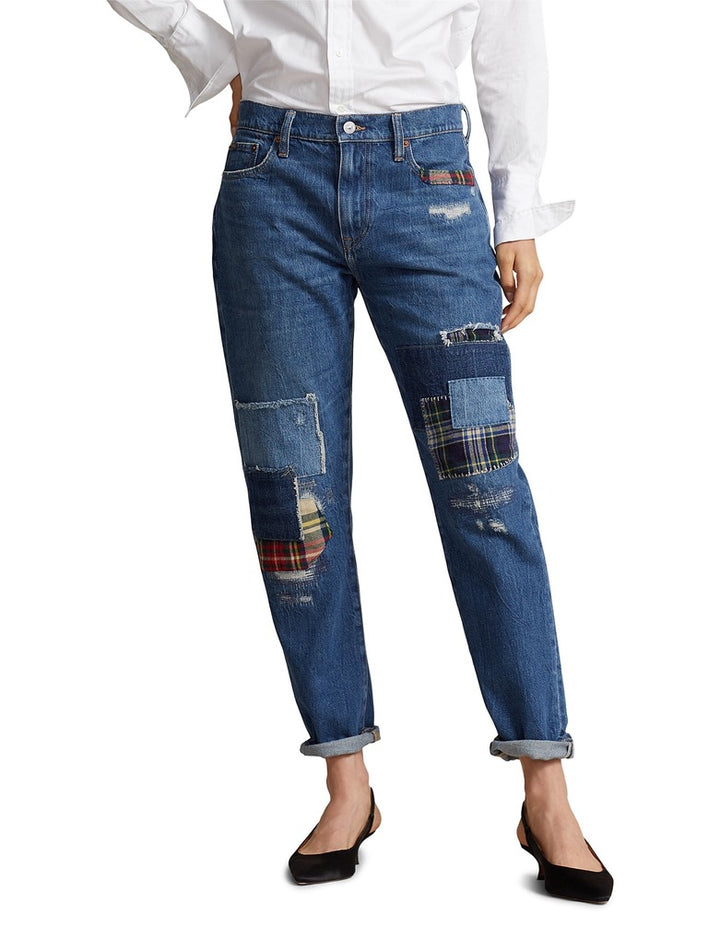 Polo Ralph Lauren 'Slim Boyfriend' Patchwork Denim Jeans - Size 26