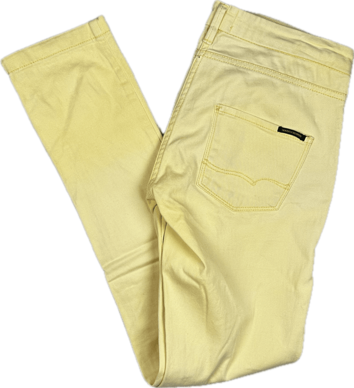 Maison Scotch Womens Low Rise Yellow Chinos -Size 26