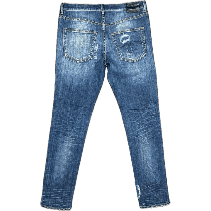 R13 Made in Italy 'Slouch Skinny' Distressed Jeans- Size 30 - Jean Pool