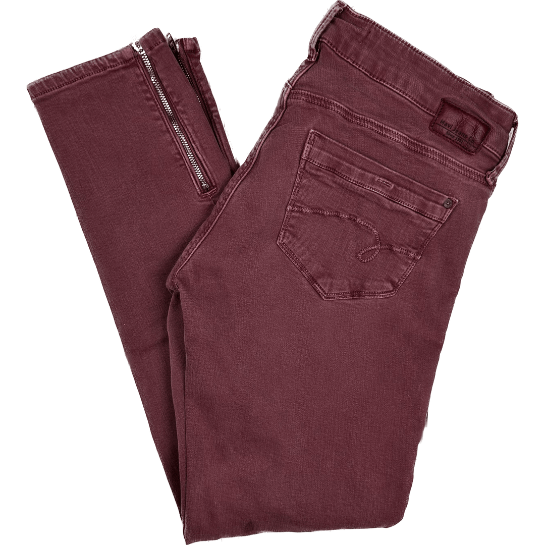 Mavi 'Jesy' Garment Dyed Skinny Ankle Zip Jeans -Size 27 - Jean Pool