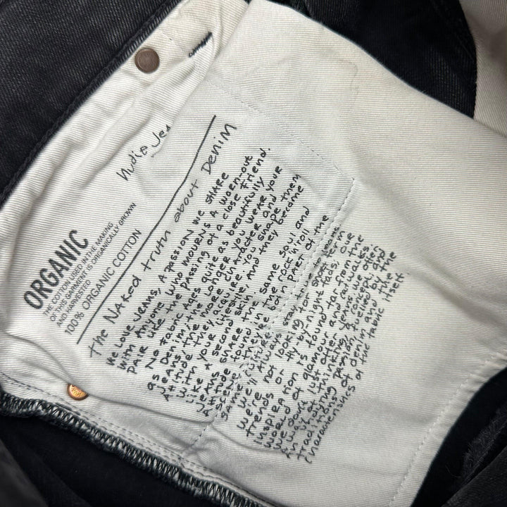 Nudie 'Lean Dean' Dry Cold Black Wash Organic Cotton Jeans- Size 34 - Jean Pool