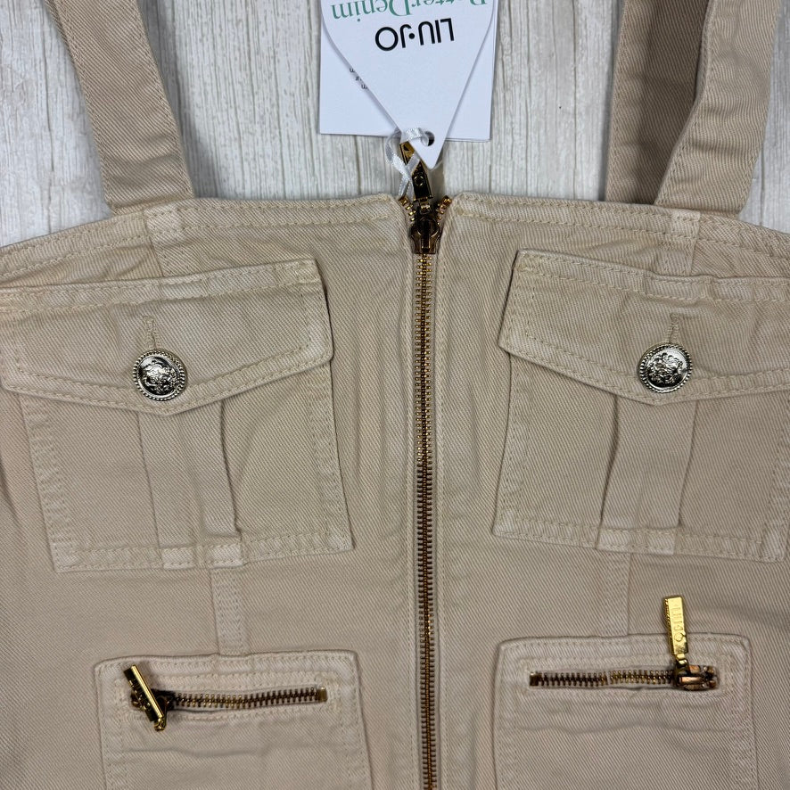 NWT - Liu-Jo Italy Champagne Denim Bustier Top- Size M