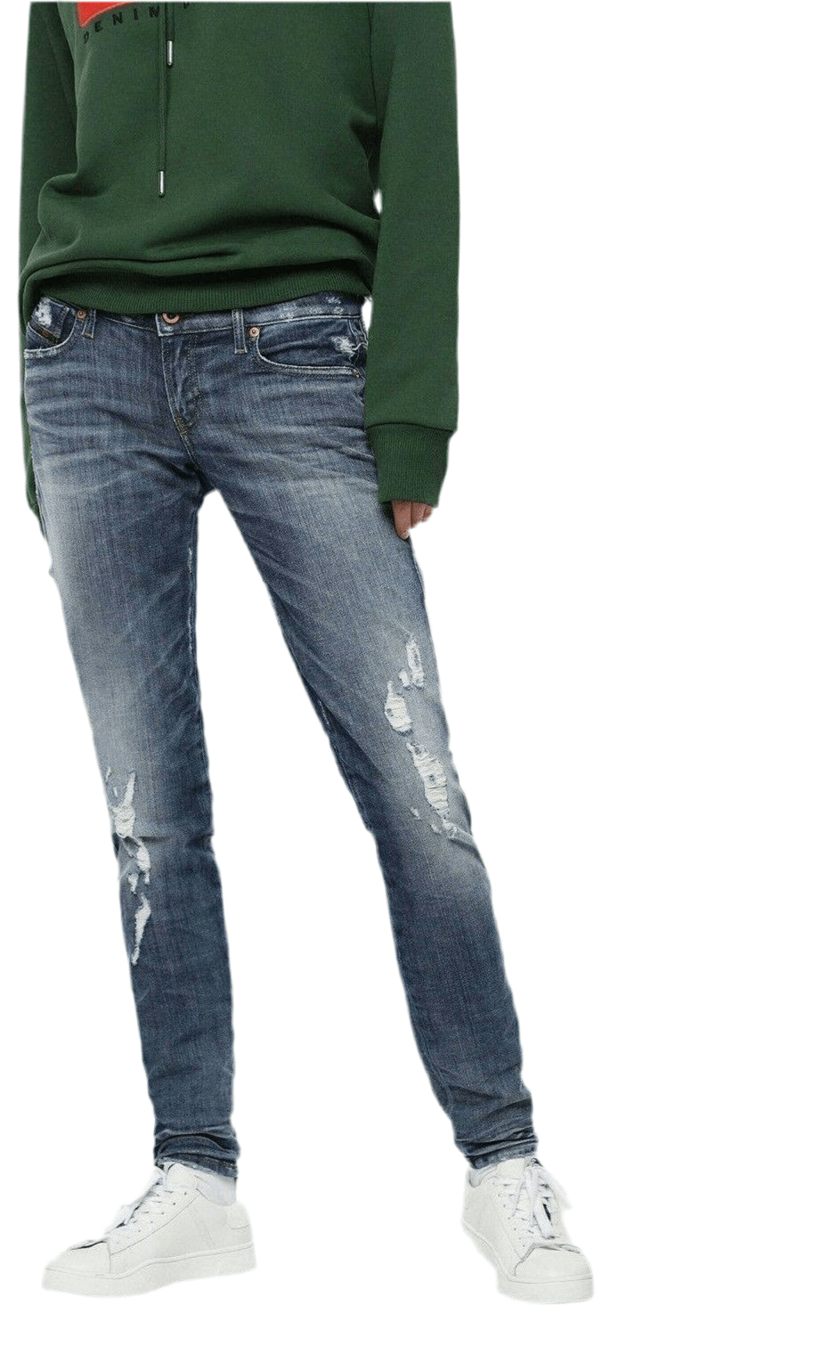 Diesel 'Candys-T' Distressed Tapered Jeans Size - 27