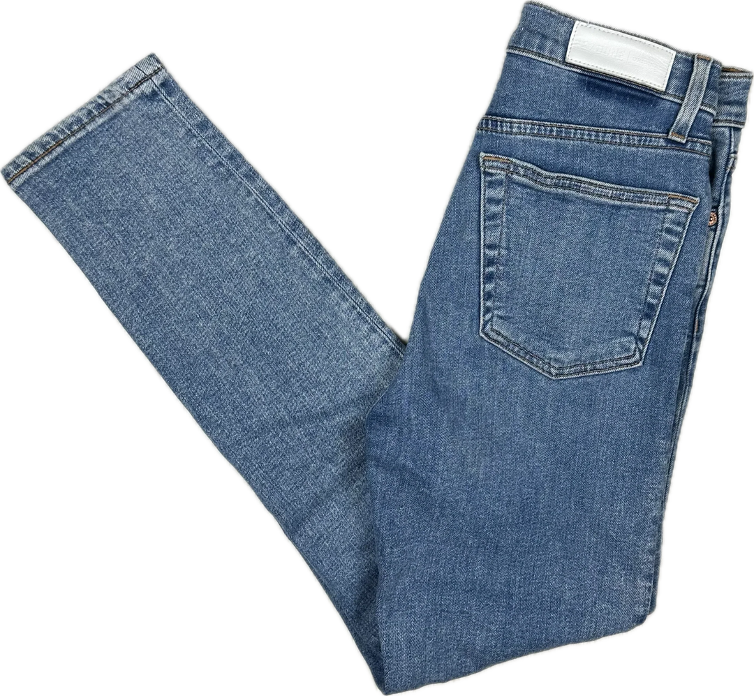 RE/DONE High Rise Ankle Crop Stretch Jeans -Size 26