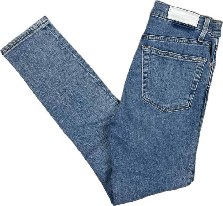 RE/DONE High Rise Ankle Crop Stretch Jeans -Size 26