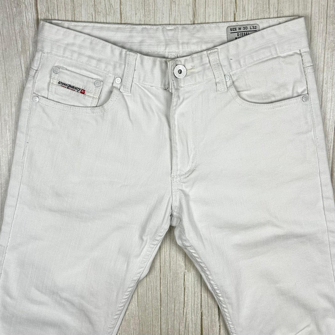 Diesel 'Kurren' Denim Straight Leg White Jeans -Size 30/32