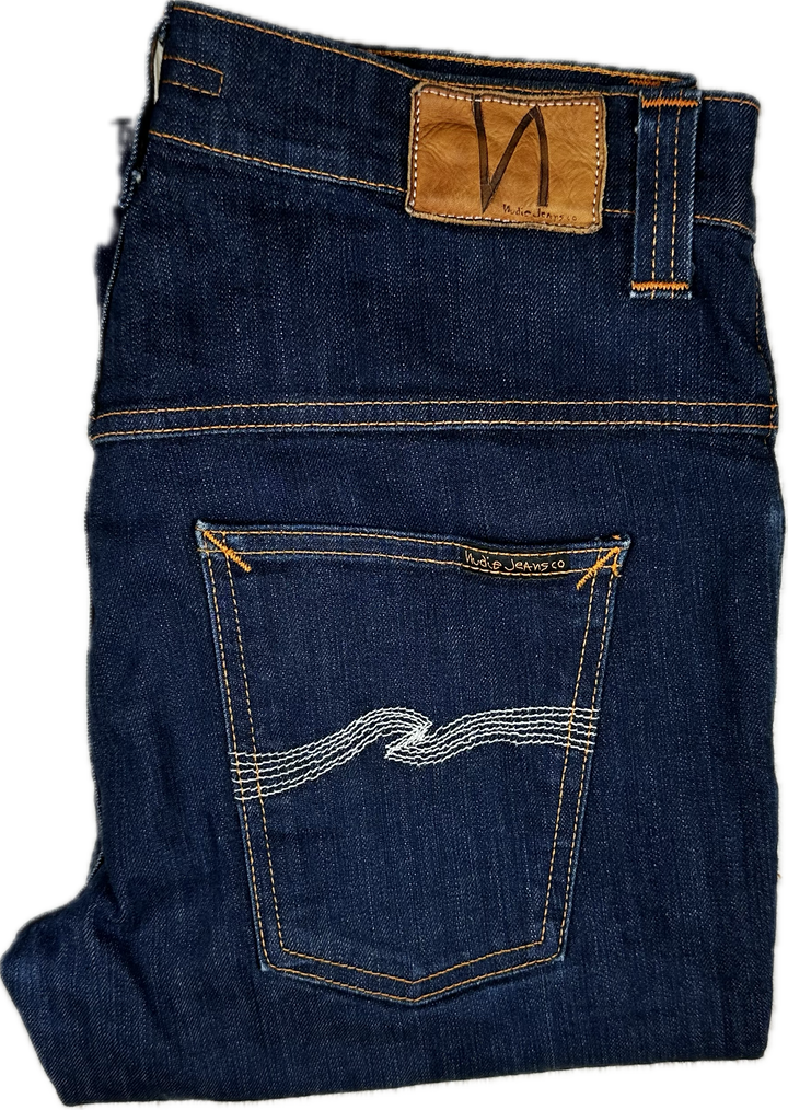 Nudie Jeans Co. 'Thin Finn' Men's Dry Ecru Embo - Size 33/32