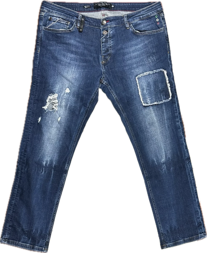 Philipp Plein Mens 'Special 3' Slim Fit  Fight Club Jeans -Size 38
