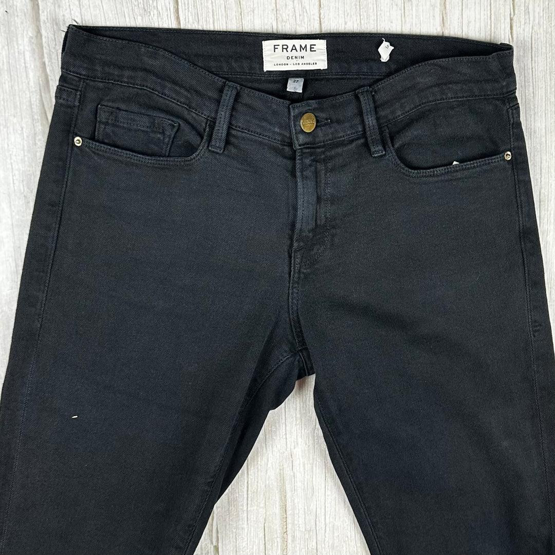 Frame Denim 'Le Garcon' Noir Boyfriend Jeans- Size 27