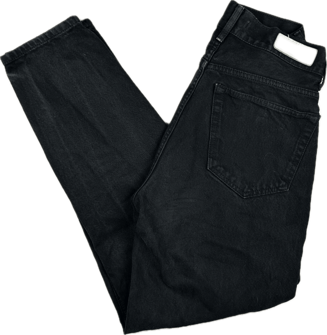 RE/DONE ‘40s Zoot’ Pleat Front Black Jeans -Size 25