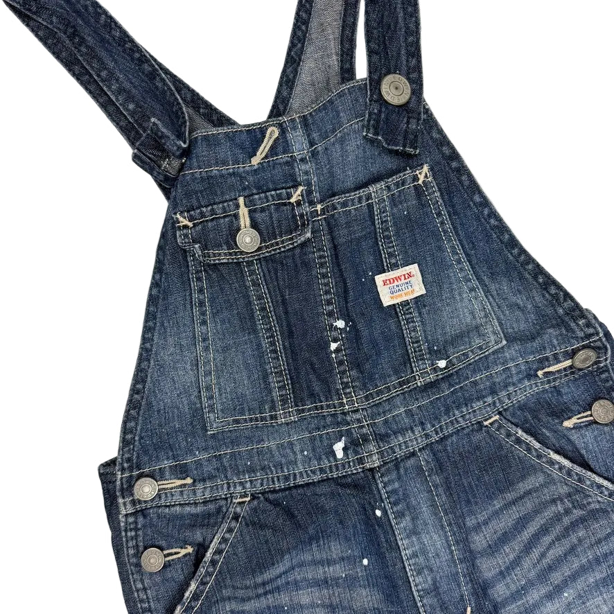 Edwin Japan Classic Bib front Denim Overalls - Size 5Y