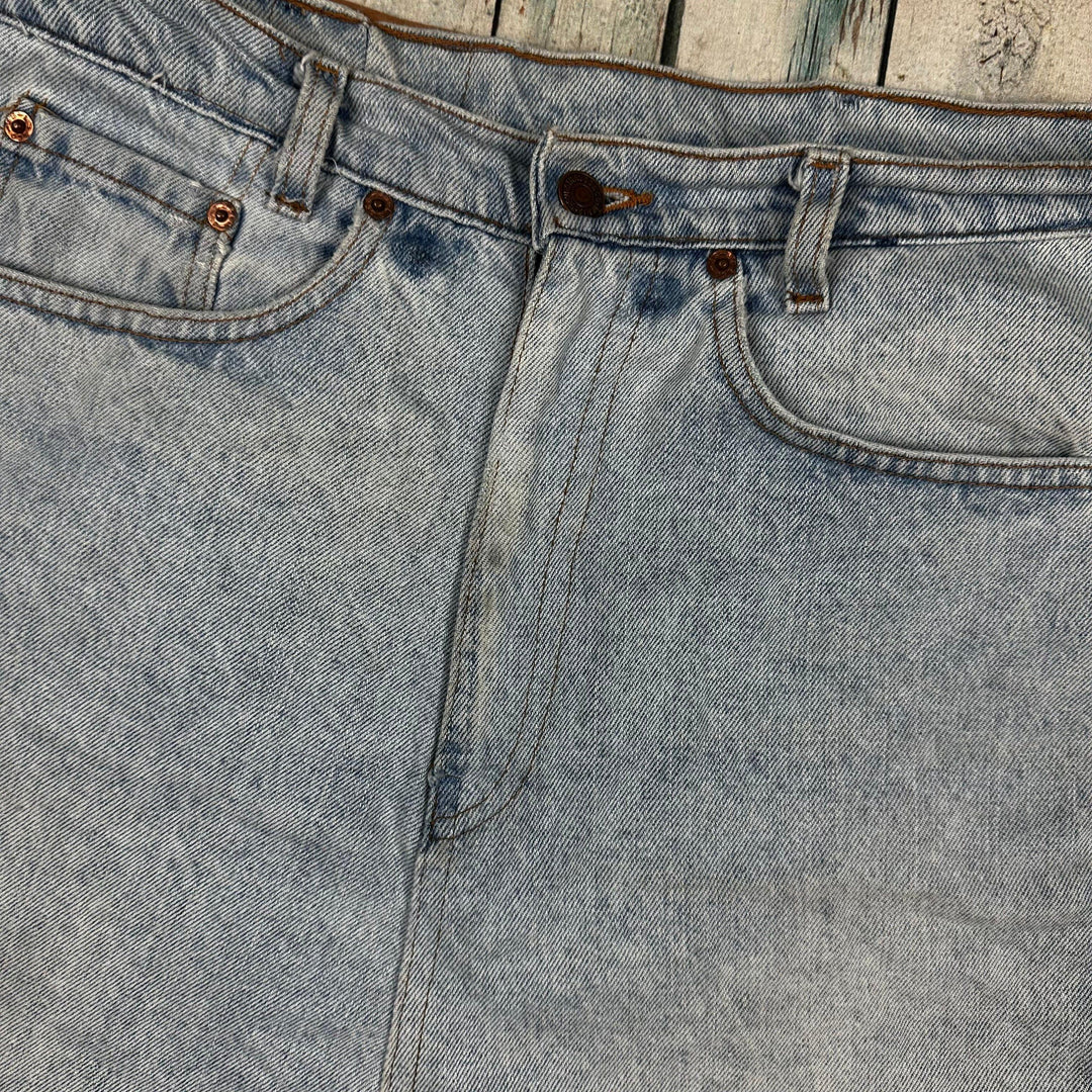 Levis 550 Ladies Distressed Denim Skirt ( Reworked) - Size 10 - Jean Pool