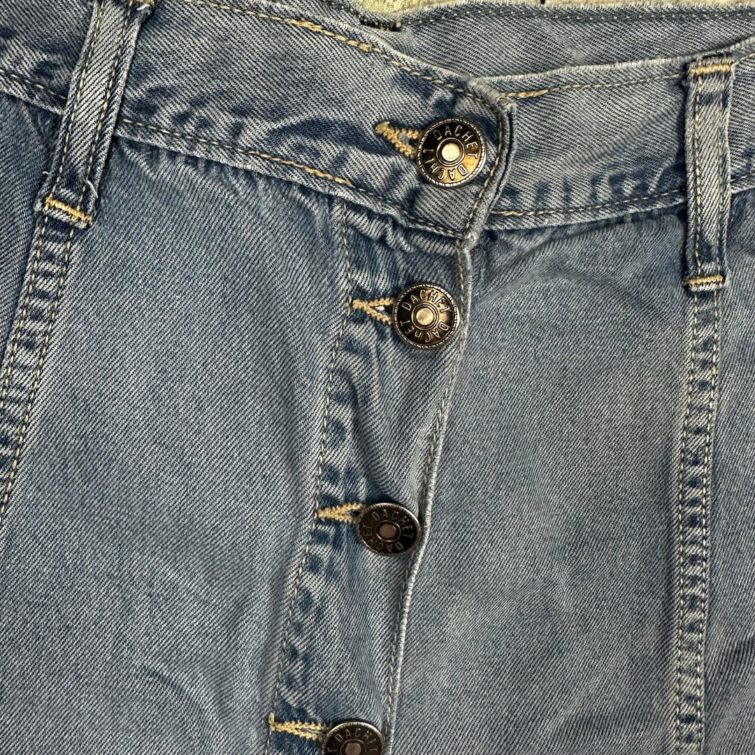 Dachet Vintage 90's Tencel Button front Denim Skirt - Size 10 - Jean Pool