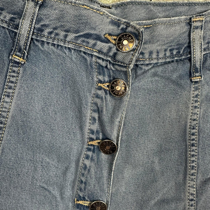 Dachet Vintage 90's Tencel Button front Denim Skirt - Size 10 - Jean Pool
