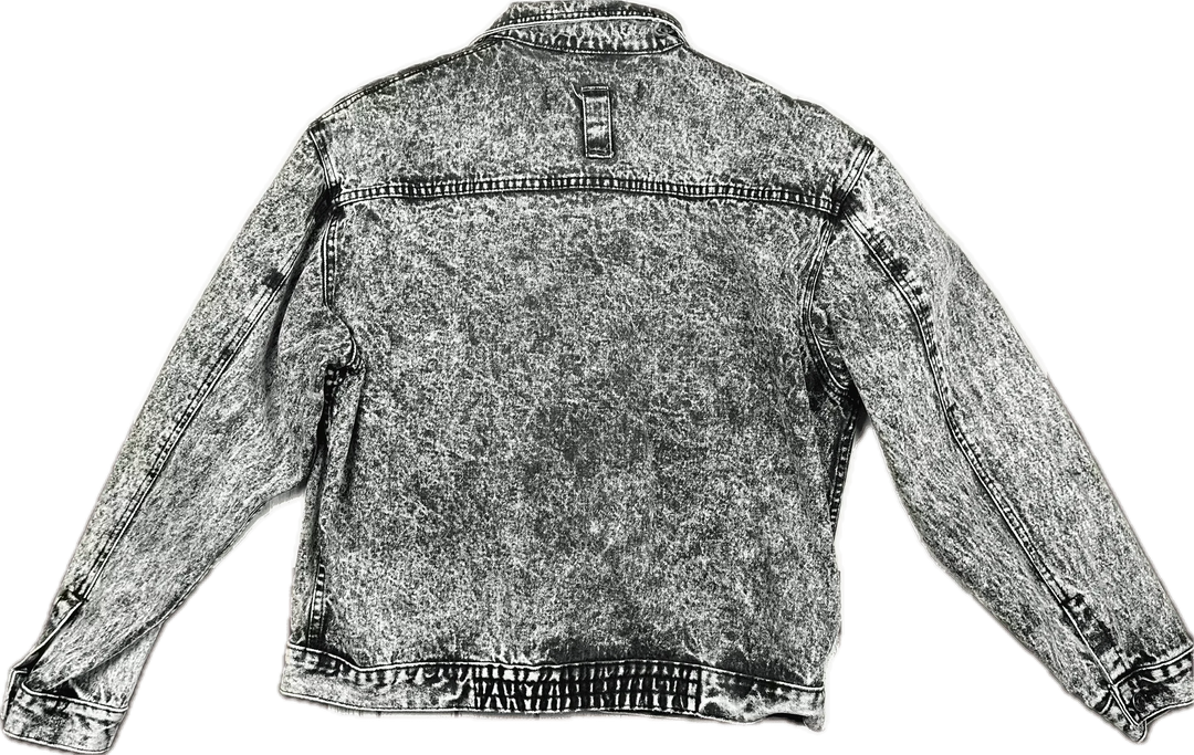 Vintage 80s Mens Acid Wash Denim Jacket by Oke- Size L