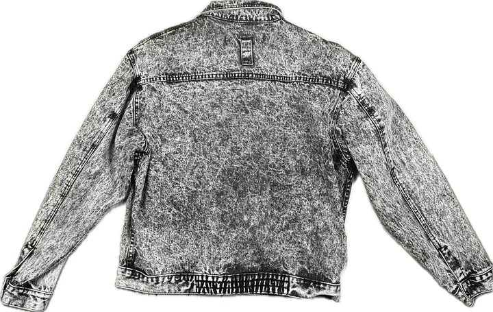 Vintage 80s Mens Acid Wash Denim Jacket by Oke- Size L