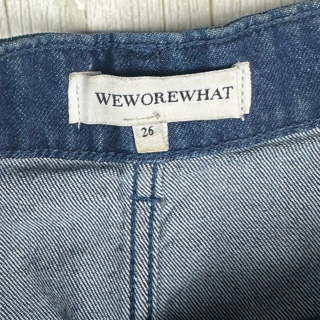 WhoWoreWhat Denim 'Flare Bell Short' - Size 26" - Jean Pool