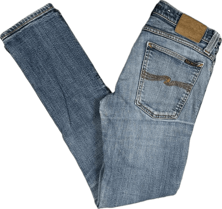 Nudie 'Skinny Lin' Blue Distress Denim Jeans- Size 30/32