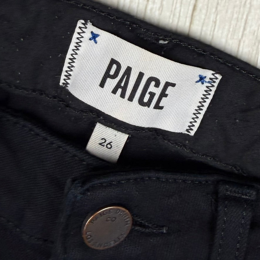 Paige Denim 'Hoxton Ultra Skinny' Black Jeans - Size 26