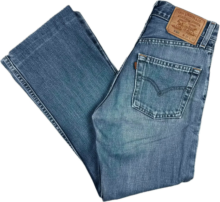 Vintage 90's Aussie Made Levi 550 Bootcut Jeans -Suit Size 6/7S