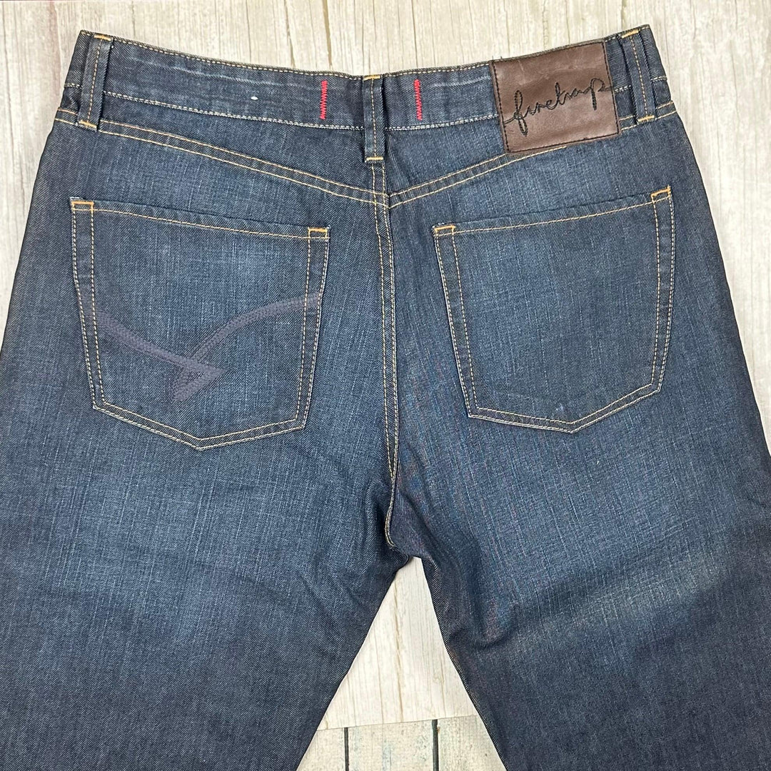 Firetrap Black Seal 'Hooper Comfort' Mens Relaxed Jeans - Size 36