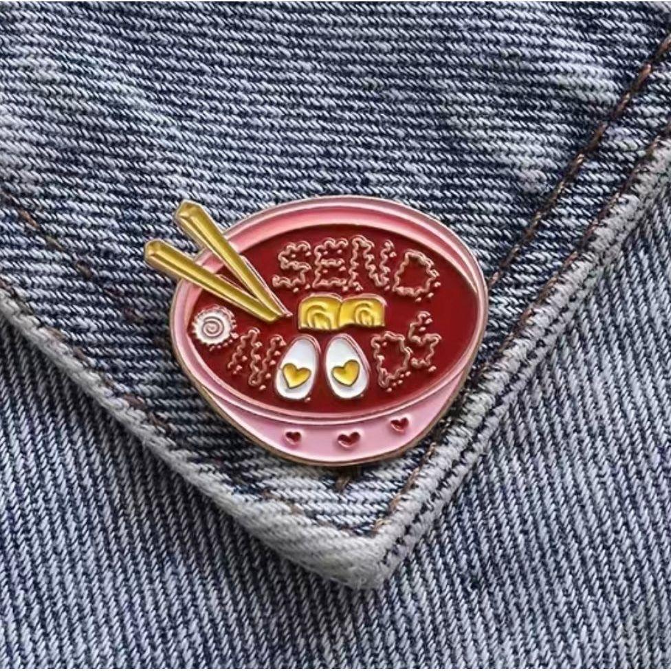 Send Noods- Enamel Pin - Jean Pool