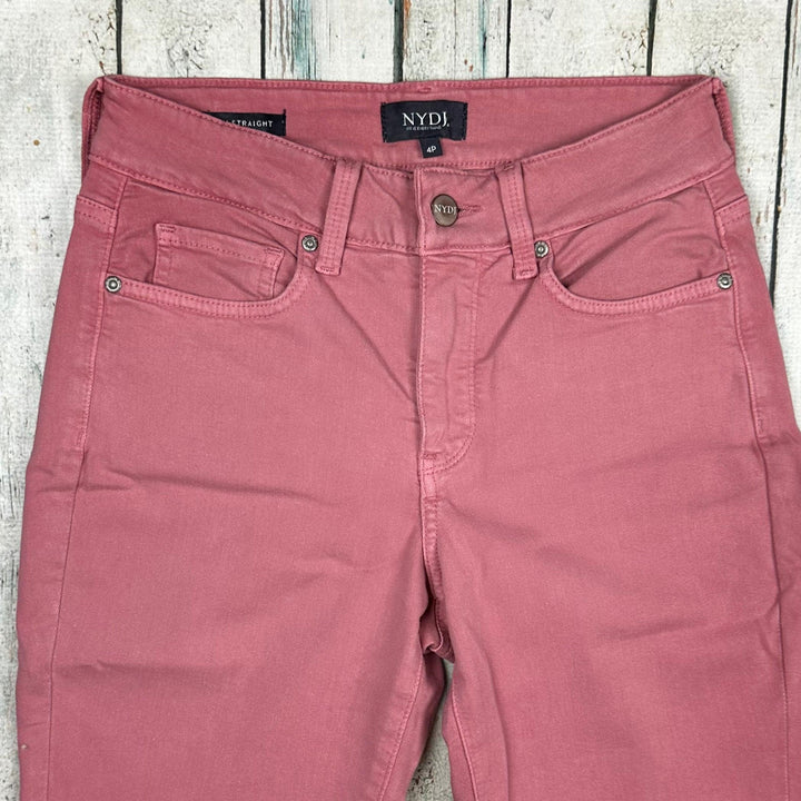 NYDJ Lift & Tuck 'Marilyn Straight' Rose Pink Jeans -Size US 4P or ( 8AU) - Jean Pool