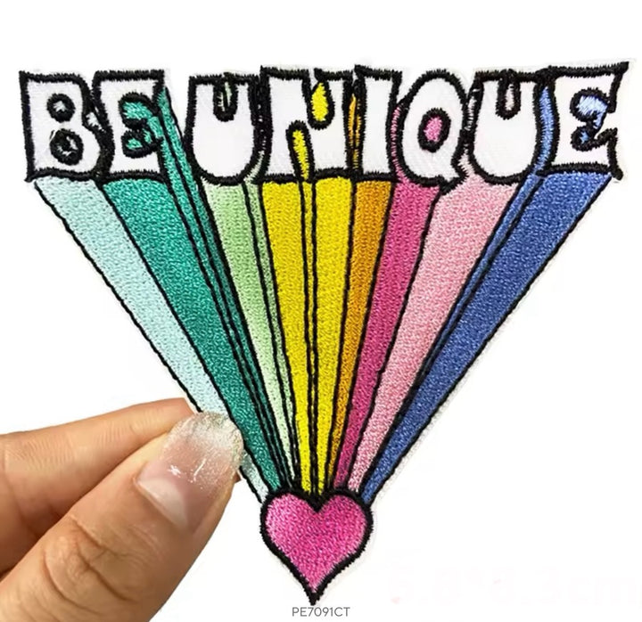 Be Unique -  Embroidered Iron On Patch