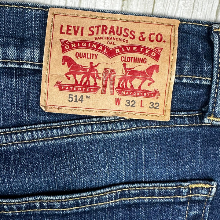 Levis 514 Mens Straight Leg Jeans - Size 32/32 - Jean Pool