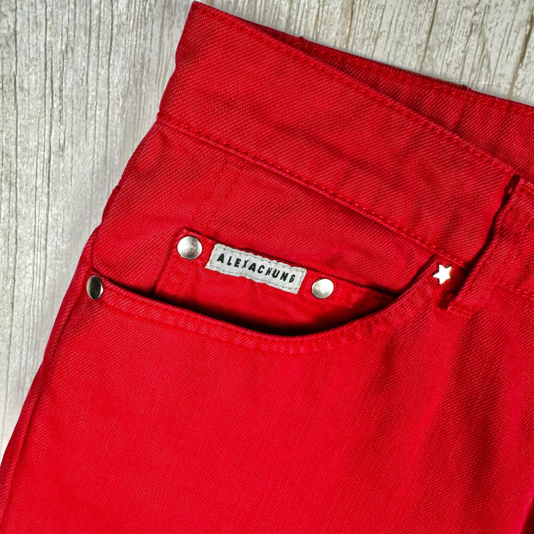 Alexa Chung Red Relaxed Straight Fit Jeans- Size 29