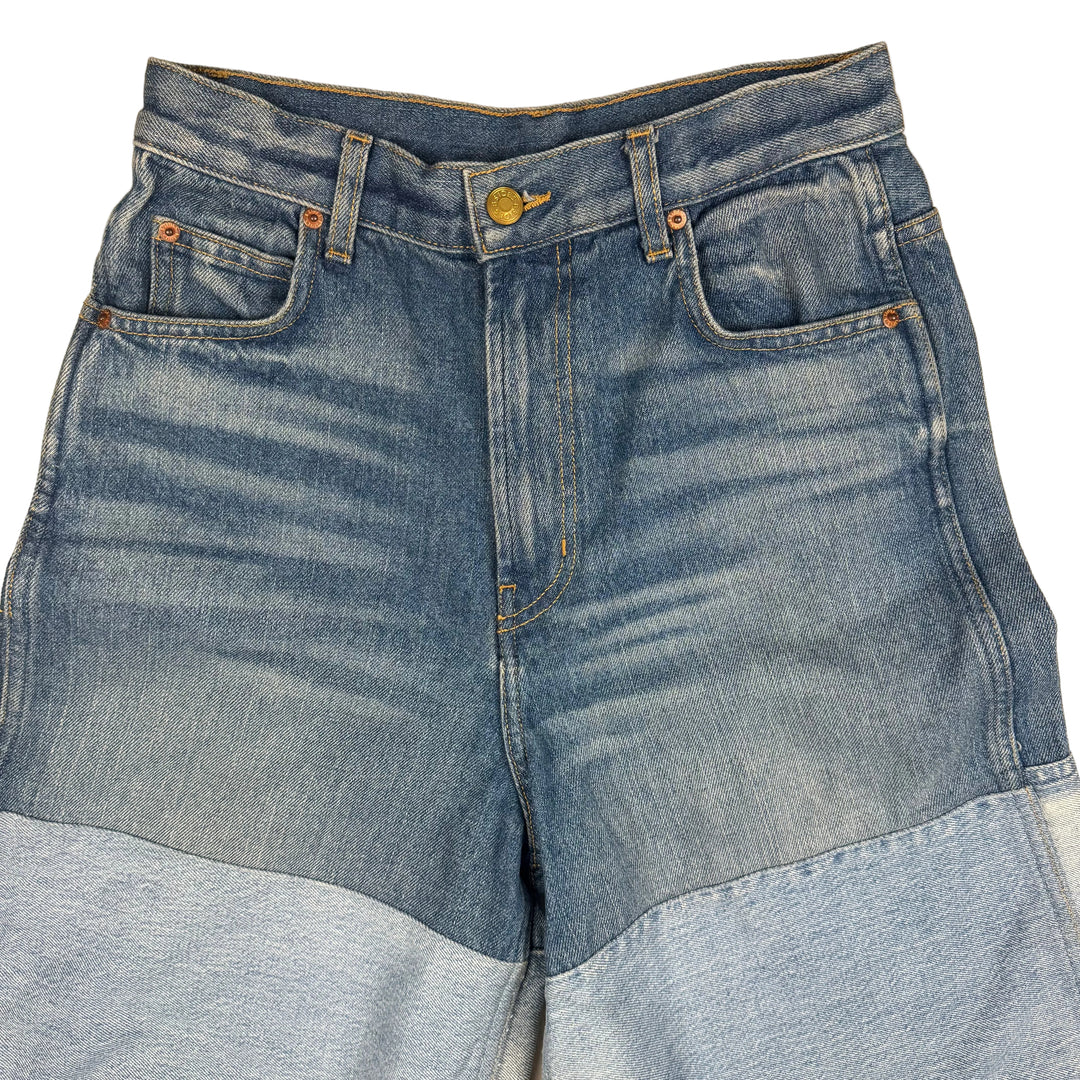 B Sides USA Made Super Wide Leg Patchwork 'Claude' Jeans   - Size 27