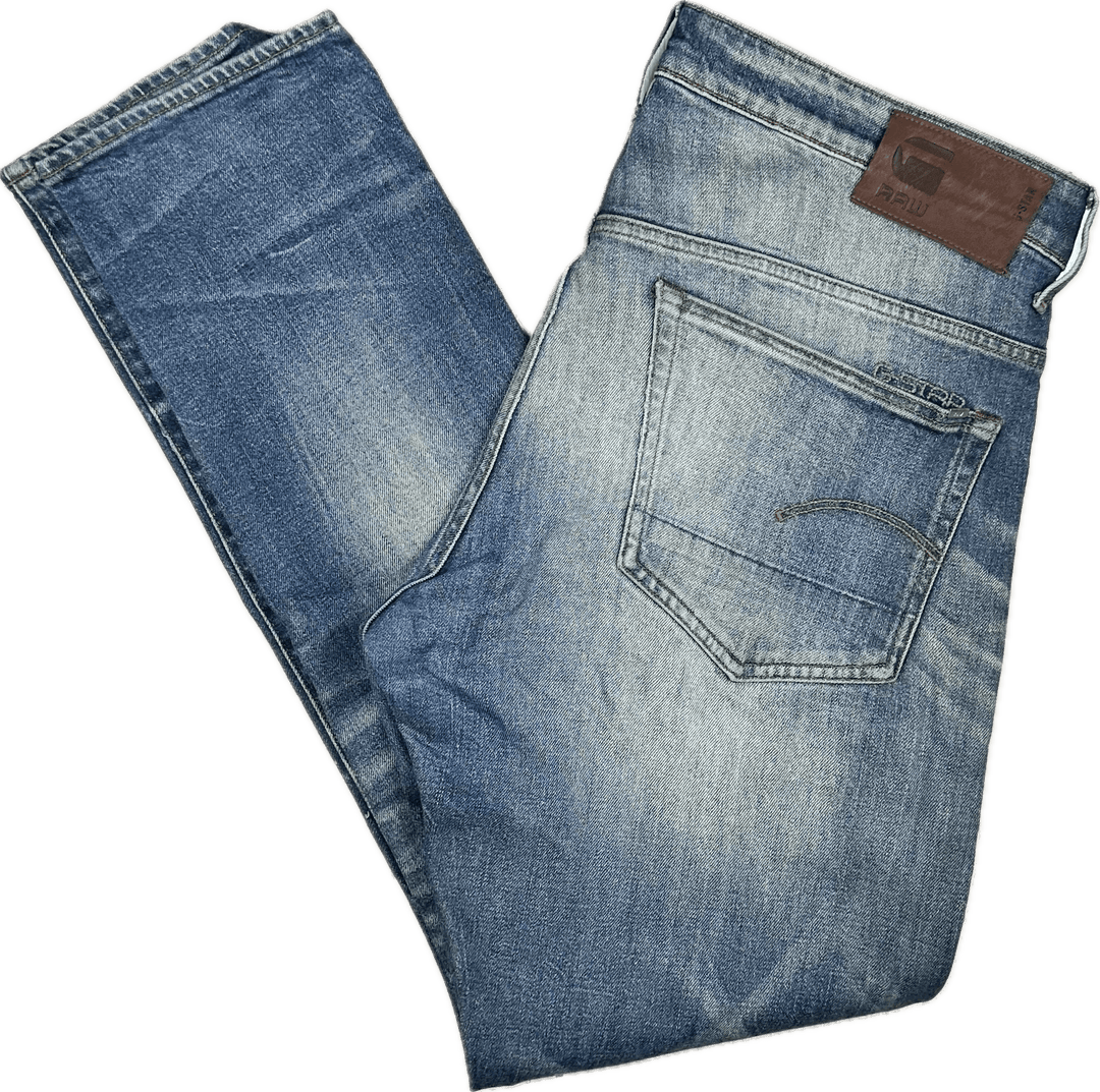 G Star '3301 Tapered' Stretch Mens Jeans -Size 36/32 - Jean Pool