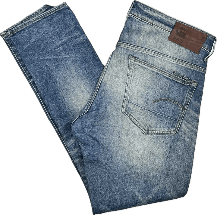 G Star '3301 Tapered' Stretch Mens Jeans -Size 36/32 - Jean Pool