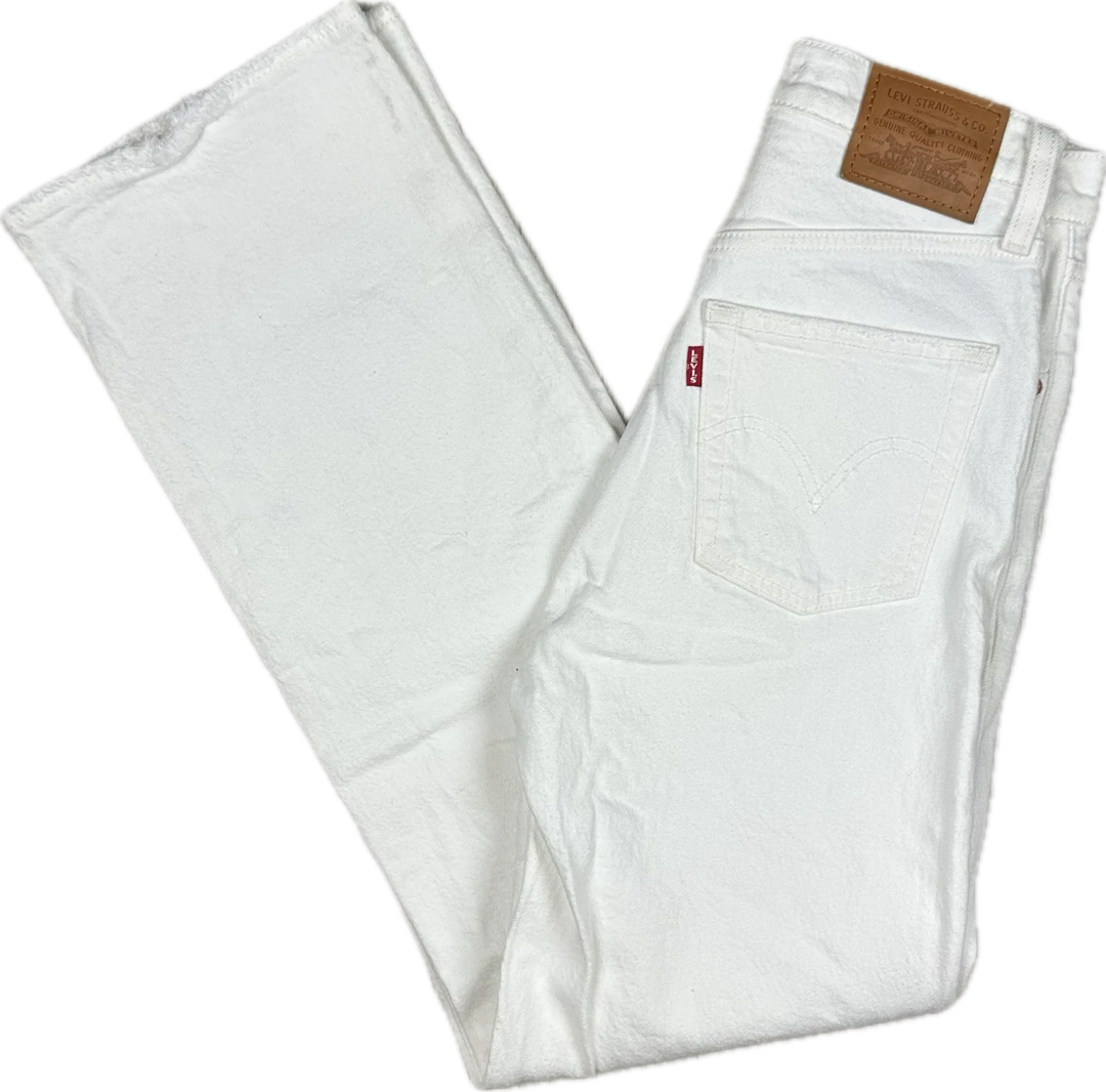 Levis Ladies ‘Ribcage Straight Ankle’ White Jeans  - Size 24
