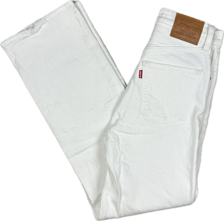Levis Ladies ‘Ribcage Straight Ankle’ White Jeans  - Size 24