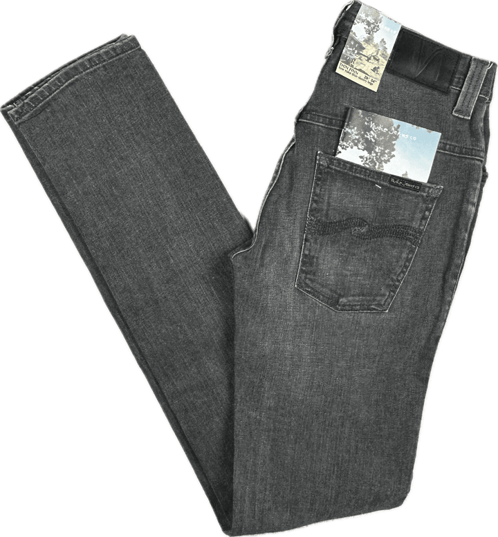 NWT-Nudie Jeans Co. 'Thin Finn' Grey Poor Black Jeans - Size 29/34