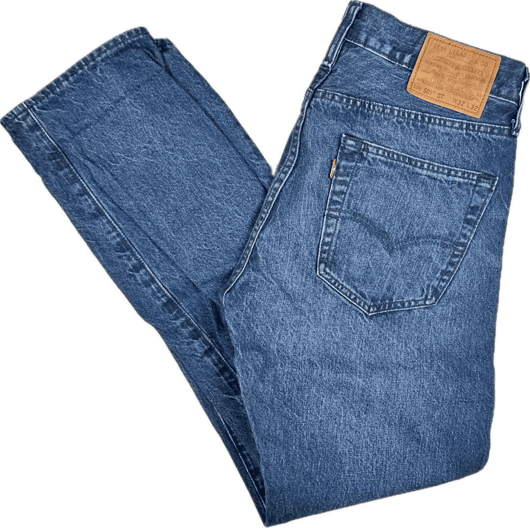 Levis 501 Mens Classic Button Fly Jeans Size 32R Jean Pool