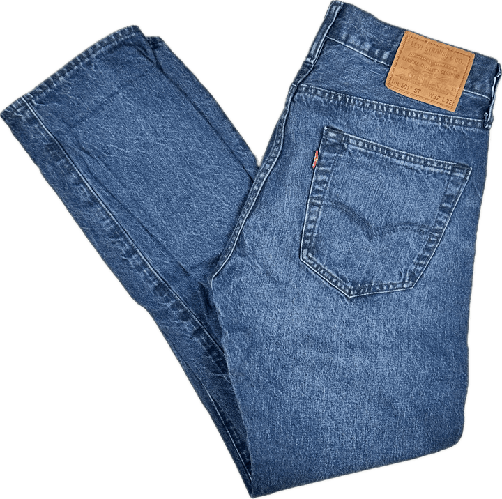 Levis 501 Mens Classic Button Fly Jeans -Size 32R - Jean Pool