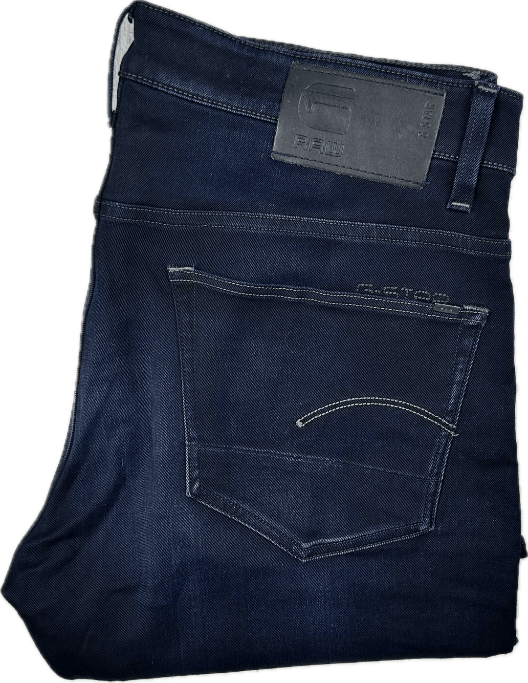 G Star '3301 Tapered' Dark Wash Mens Jeans -Size 36/34