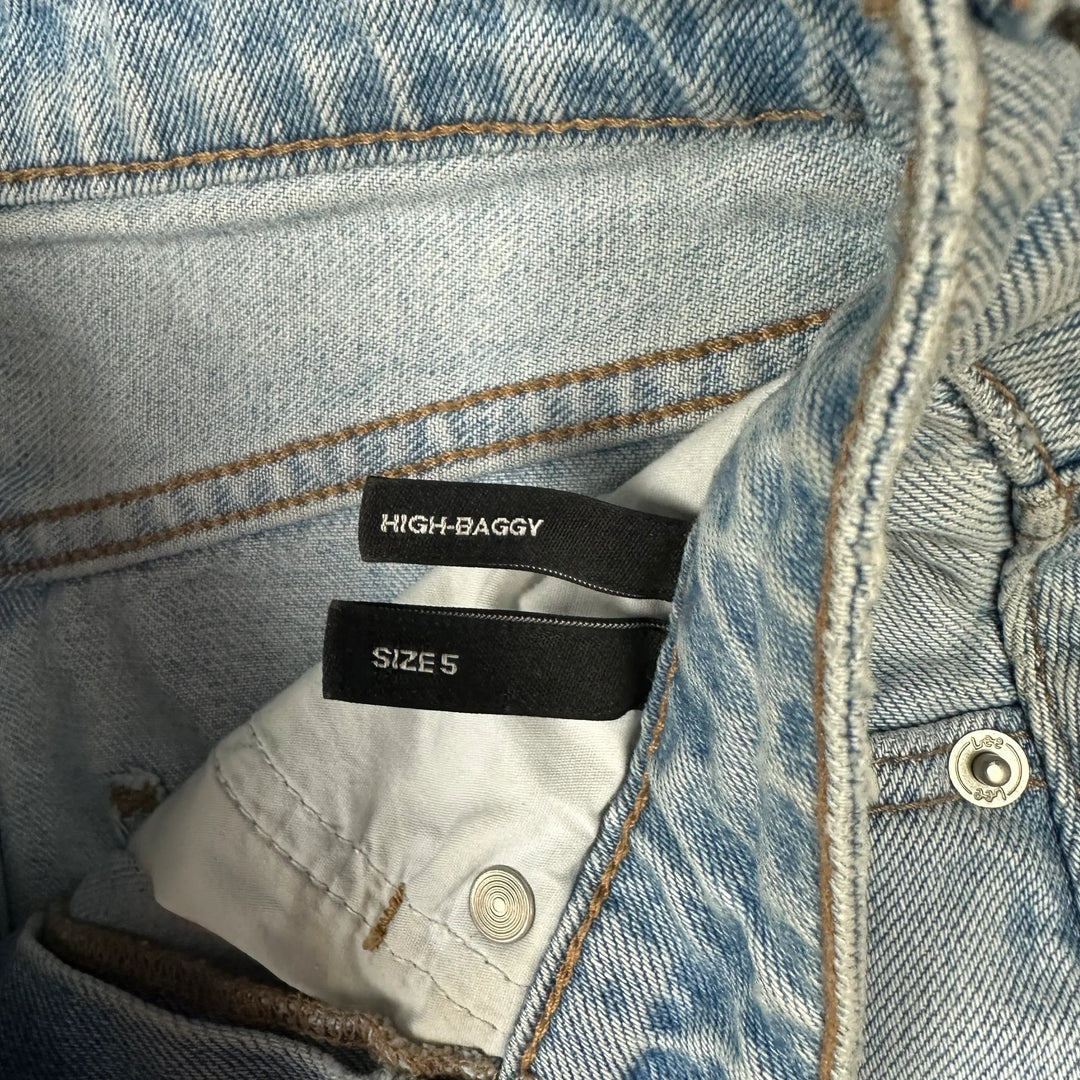 Lee Jeans 'High Baggy' Light Wash Jeans - Size 5 or 23"