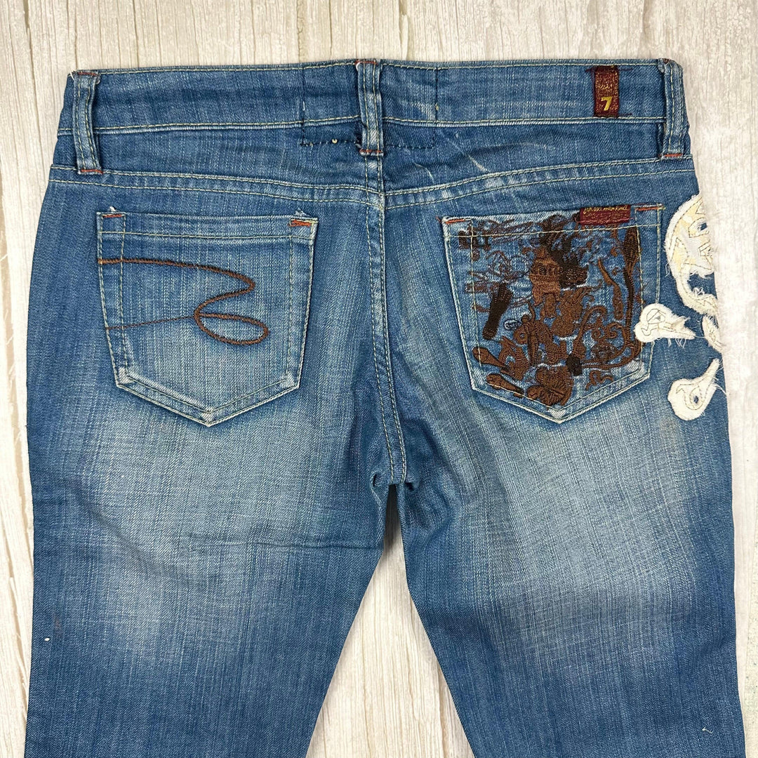 7 for all Mankind 'Skull' Low Rise Slim Straight Jeans Size- 27