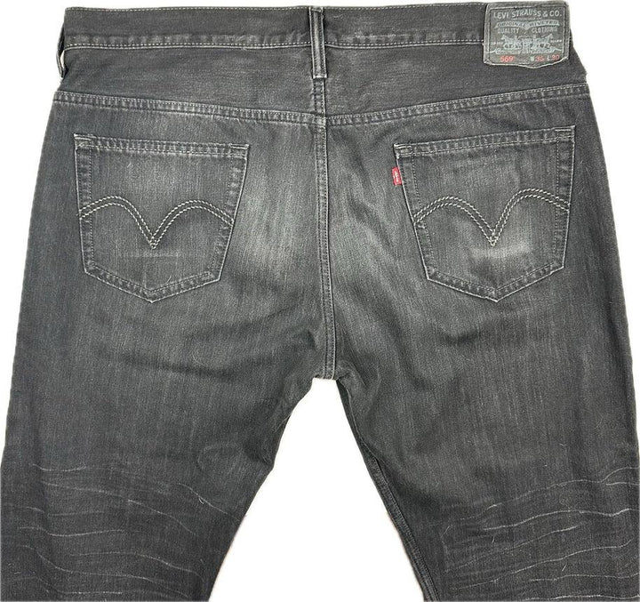 Levis 559 Straight Black Denim Jeans  - Size 36-38