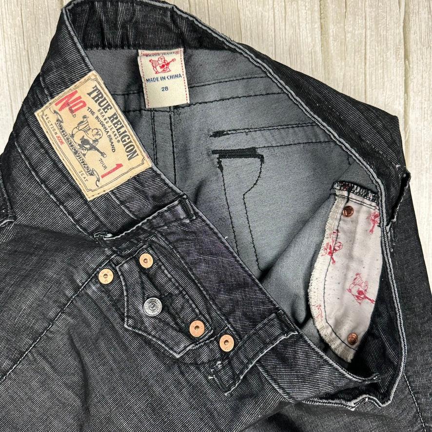 True Religion Charcoal Cord Stretch 'Jodie' Jeans- Size 28