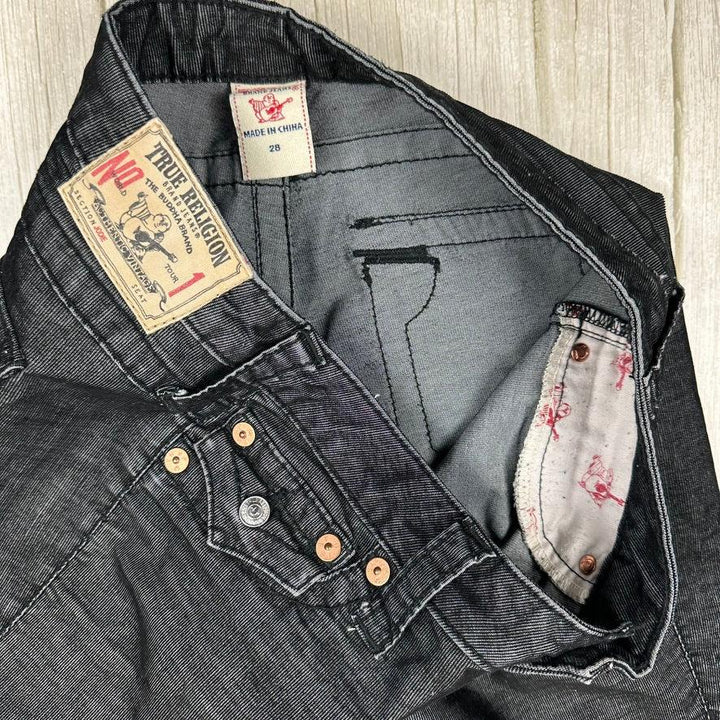 True Religion Charcoal Cord Stretch 'Jodie' Jeans- Size 28