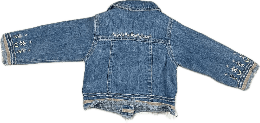 Pumpkin Patch Embroidered Girls Denim Jacket - Size 3Y