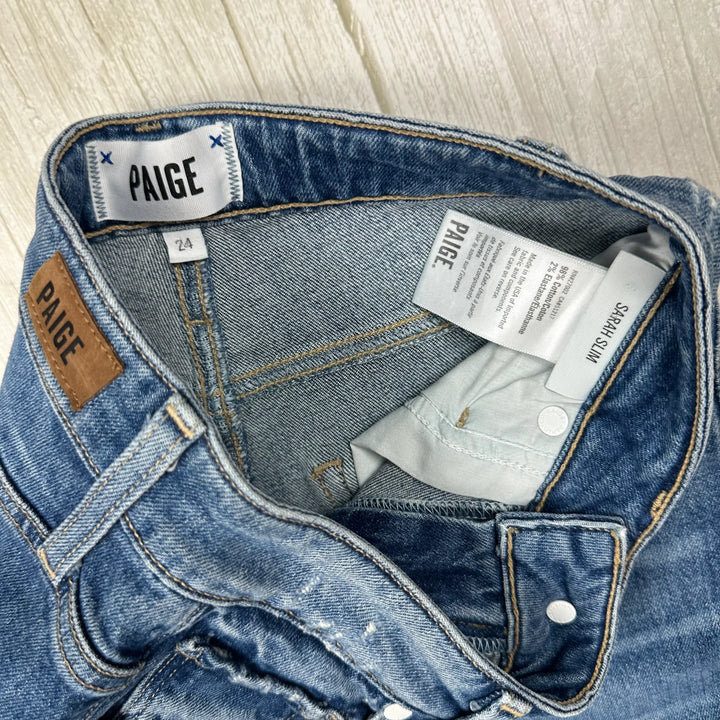 Paige Denim 'Sarah Slim' Embarcadero Distressed Jeans- Size 24
