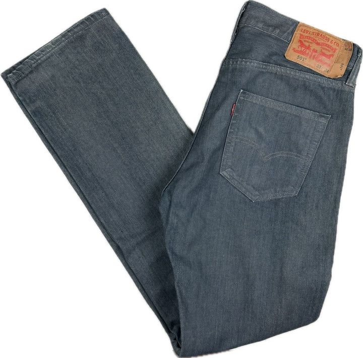 Levis 501 Button Fly Mens Jeans -Size 33/34