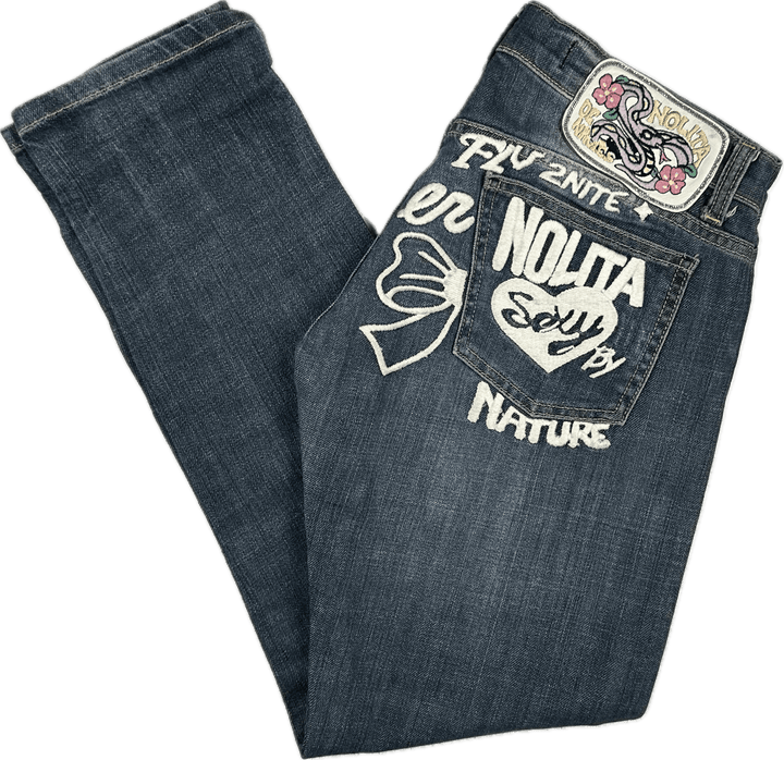 Nolita - Stunning Logo Seat Low Rise Jeans -Size 26 - Jean Pool