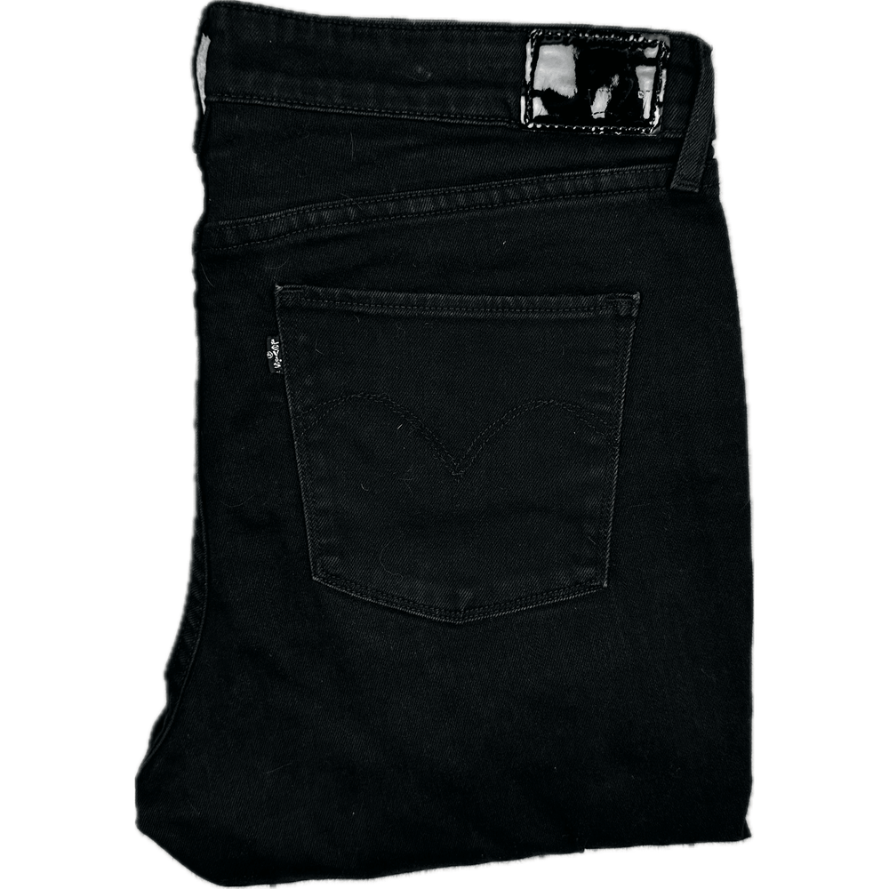 Levis Ladies ' High Rise Skinny' Black Jeans - Size 32 - Jean Pool