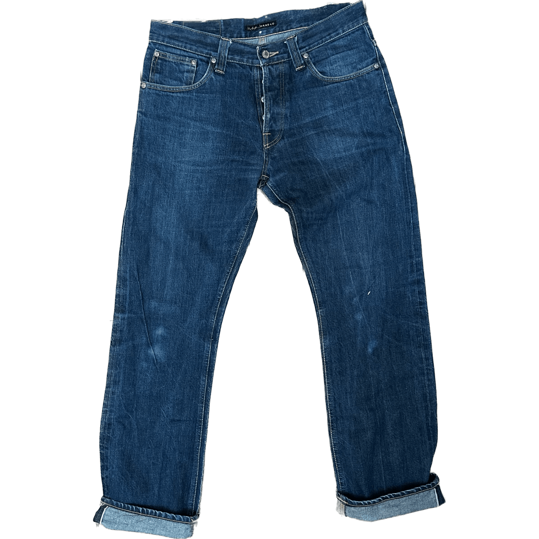 Nudie Jeans Co. 'Regular Alf' Dry Selvage Jeans - Size 32/34 - Jean Pool